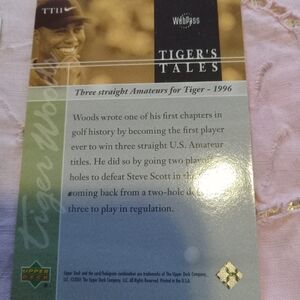 Tiger woods Upper Deck trading card